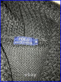 Polo Ralph Lauren Varsity Chief Partch Cardigan Siz M Chief Shawl Collar Rare
