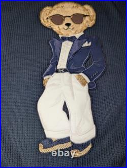 Polo Ralph Lauren Women's Purple Label Tuxedo Bear cotton jumper Size Medium
