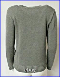 Polo Ralph Lauren Womens COTTON Jumper Sweater Grey Authentic DW28 MEDIUM M