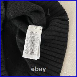 Polo Ralph Lauren Wool Holiday Teddy Bear Crew Neck Sweater size M Black new