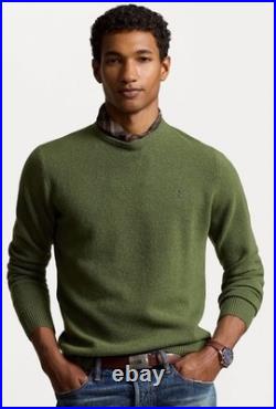 Polo Ralph LaurenLogo-Embroidered Wool Sweater Dark Green Medium