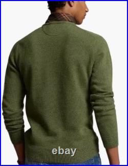 Polo Ralph LaurenLogo-Embroidered Wool Sweater Dark Green Medium