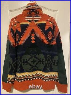Polo Sport Ralph Lauren Le Sportsman Aztec Pouch Mens Knit Sweater Medium $798