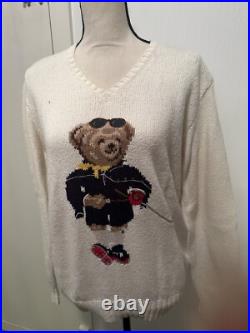 Polo Sport Vintage Golf Sweater Polo Bear Womens Medium