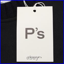 President's NWT Crew Neck Sweater Size Medium in Dark Blue Cotton/Cashmere Blend