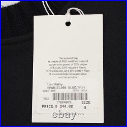 President's NWT Crew Neck Sweater Size Medium in Dark Blue Cotton/Cashmere Blend President's NWT Crew Neck Sweater Size Medium in Dark Blue Cotton/Cashmere Blend