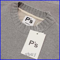 President's NWT Crew Neck Sweater Size Medium in Gray Cotton/Cashmere Blend