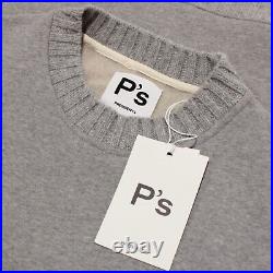 President's NWT Crew Neck Sweater Size Medium in Gray Cotton/Cashmere Blend