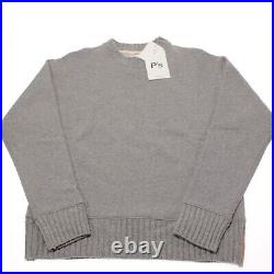 President's NWT Crew Neck Sweater Size Medium in Gray Cotton/Cashmere Blend