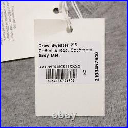 President's NWT Crew Neck Sweater Size Medium in Gray Cotton/Cashmere Blend