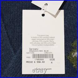 President's NWT Flower Cardigan Sweater Size Medium in Blue Wool Blend President's NWT Flower Cardigan Sweater Size Medium in Blue Wool Blend