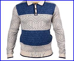 Prestige SW-551 3 Button Polo Sweater Navy