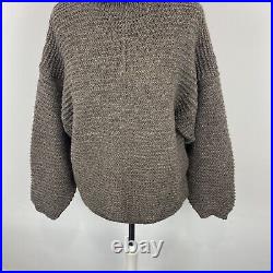Pullover Sweater Co Oiled Wool Jumper Brown Ireland Size Medium Women's