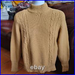 R. Watson Hogg Ballantyne Cashmere Chunky Mock Neck Sweater M Scotland Vintage