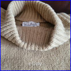 R. Watson Hogg Ballantyne Cashmere Chunky Mock Neck Sweater M Scotland Vintage