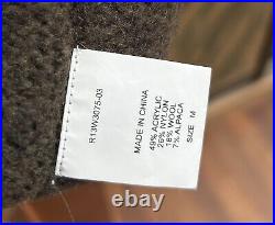 R13 Oversized Crewneck Sweater Green Wool Alpaca Blend Size M