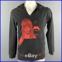 RAF SIMONS S/S 2003 CONSUMED Size M Black Cotton Penelope Shark Hoodie Sweater