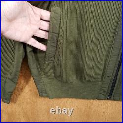 RAG & BONE Sweater Mens Medium Green Zip Up Rib Knit Washed Dexter Andrew $328