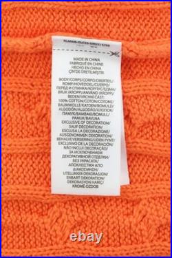 RALPH LAUREN Driver Cn-Long Sleeve Orange Men's Sweater M Cable Sweater RRP214