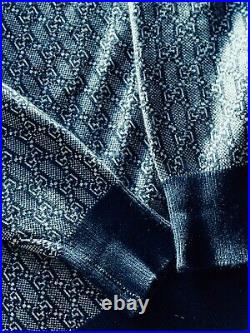 RARE 70s Gucci Vintage Cashmere Turtleneck Sweater in blue