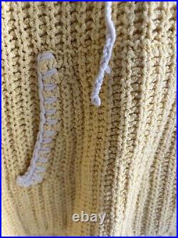 RE/DONE Baja Knit Hoodie Sweater Buttermilk Sz M £390