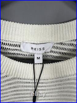 REISS ALBA MESH Jumper Medium Ivory NEW WITH TAGS Women's