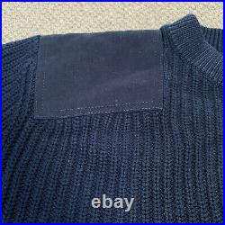 RM WILLIAMS Jumper Mens Medium Blue Navy Howe Military Sweater Chunky Army BNWT