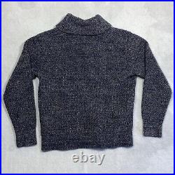 RRL Double RL Ralph Lauren Shawl Neck Cardigan Sweater Mens M Blue Long Sleeve