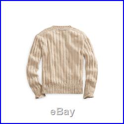 RRL Ralph Lauren 1930s Inspired English Cableknit Cashmere Wool Sweater M Medium