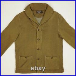 RRL Ralph Lauren (M) Military Olive Drab Shawl Collar Cotton Cardigan Sweater