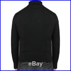 Raf Simons Black Skinny Fitting Ribbed Rollneck Jumper Sweater Knitwear S IT46