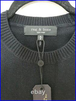 Rag And Bone Men's Piza Rat Crew Blac Jumper / Knitted Sweater (RRP £290) Size M