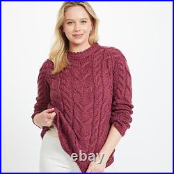 Raglan Sweater For Women Red