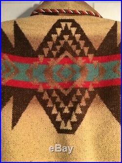 Ralph Lauren Aztec Indian Blanket Lambswool Sweater Coat Sz Small/Med NWOT