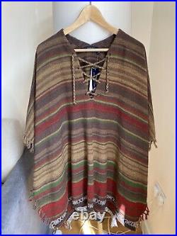 Ralph Lauren Aztec RRL Southwestern Poncho Cardigan Sweater Navajo M-L
