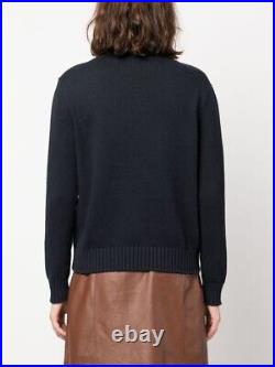 Ralph Lauren Collection Women's Tuxedo Bear cotton jumper Navy Blue Size Medium