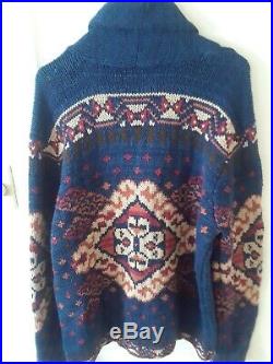 Ralph Lauren Denim and Supply Blue Shawl Collar Cardigan Sweater