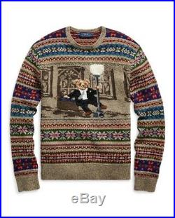 Ralph Lauren Fair Isle Bear Jumper Sweater Iconic Mens Wool XXL RRP £345 BNWT