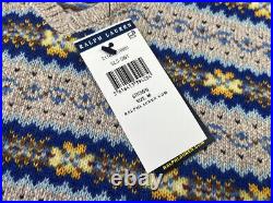 Ralph Lauren Fair Isle Tank Sweater Vest Silk Wool Cashmere Size Medium M BNWT