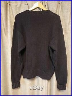Ralph Lauren Hand Knit Sweater Native Indian Size M 94's Vintage Rare USED