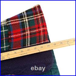 Ralph Lauren Lambswool Patchwork Cardigan Sweater Womens M Plaid Fair Isle