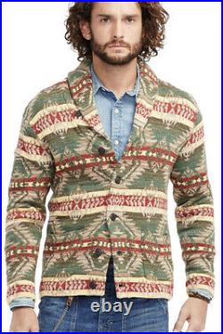 Ralph Lauren Medium Sweater Cardigan Southwestern VtG RRL Polo Navajo Desert