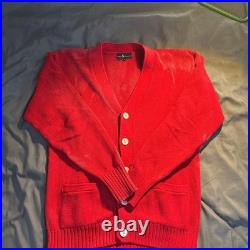 Ralph Lauren Men's Red Cardigan Sweater Size M #FB AGA