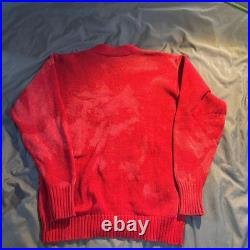 Ralph Lauren Men's Red Cardigan Sweater Size M #FB AGA