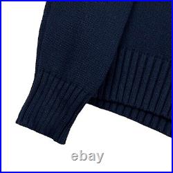 Ralph Lauren Polo Bear Wool Cashmere Knit Round Neck Jumper Sweater Navy M