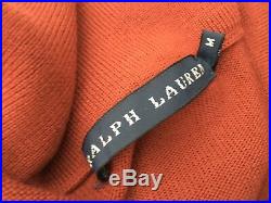 Ralph Lauren Polo Embroidered Merino Wool Collared Knit Sweater Dress M Medium