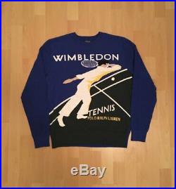 Ralph Lauren Polo Tennis Wimbledon Knit Sweater Vintage Hi Tech Stadium 1992