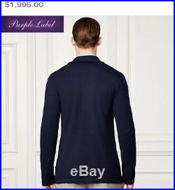 Ralph Lauren Purple Label 100% Cashmere Double Breasted Sweater Jacket Sz Medium