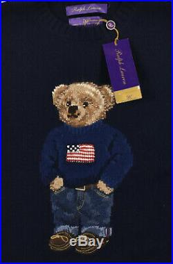 Ralph Lauren Purple Label 50th Anniversary Cashmere Polo Bear Sweater New $1495
