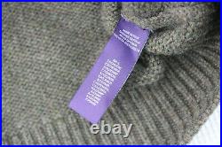 Ralph Lauren Purple Label Cashmere Cowl Cardigan Leather Elbow Sweater Mens M